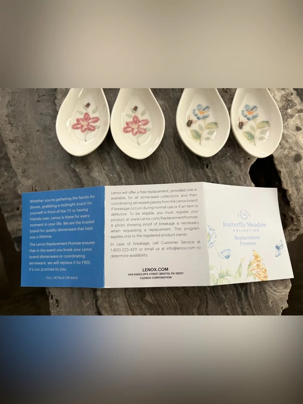 NWT Lenox Butterfly Meadow Soup Spoon Set (4 Piece)